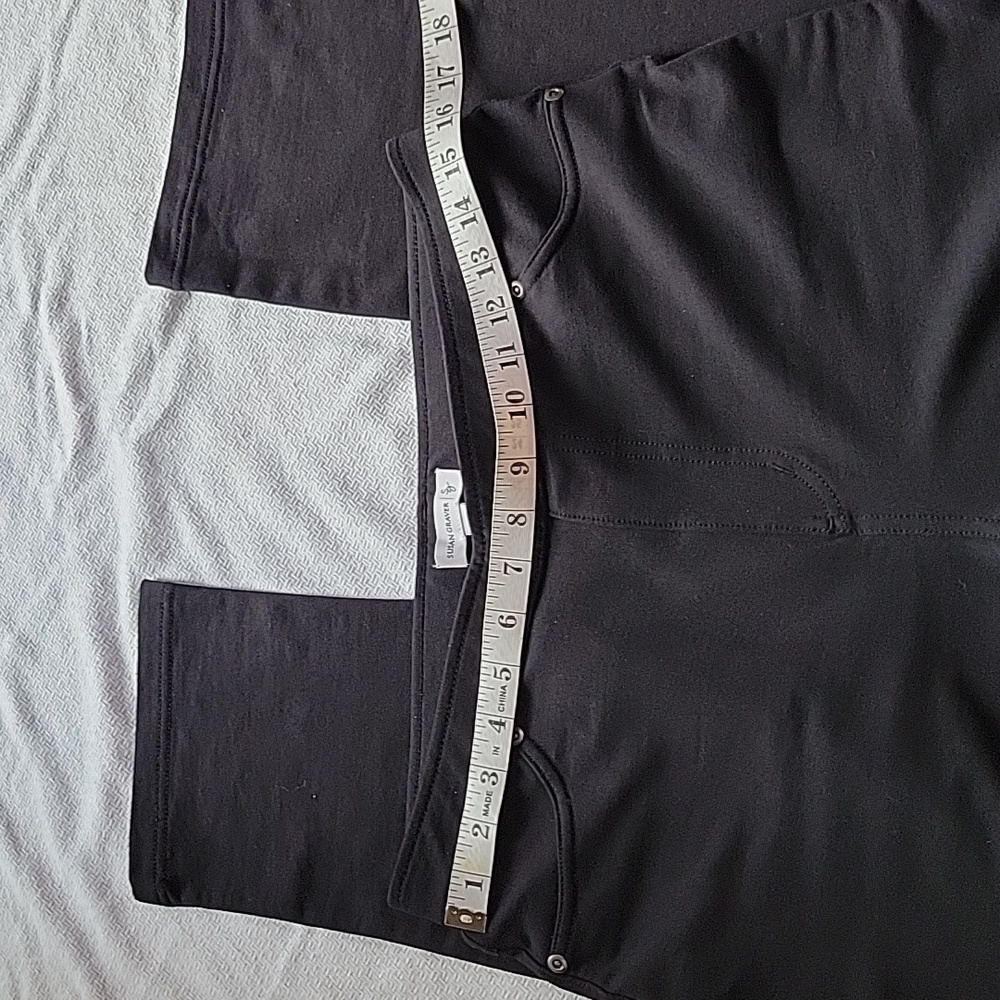 SUSAN Graver QVC Black Knit Stretch Slacks Pants M Medium Mint Condition - Picture 6 of 8